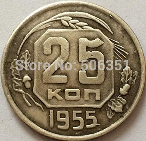 Монета на повикване Руски монети от 25 цента 1955 CCCP Копие Колекция бижута Подаръци Колекция от монети
