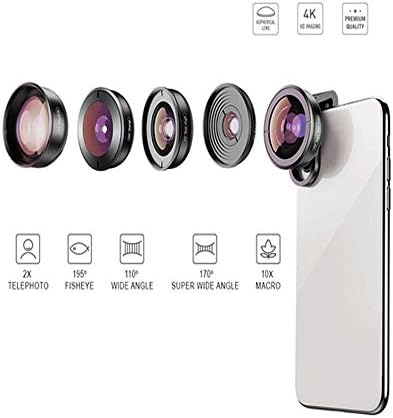 ОПЛ HD 5 в 1 Лещи за мобилни телефони с камера 4K Богат на Макро Телескоп Супер Fish Eye Обектив за iPhoneX xs max Samsung s9 Всички Смартфони