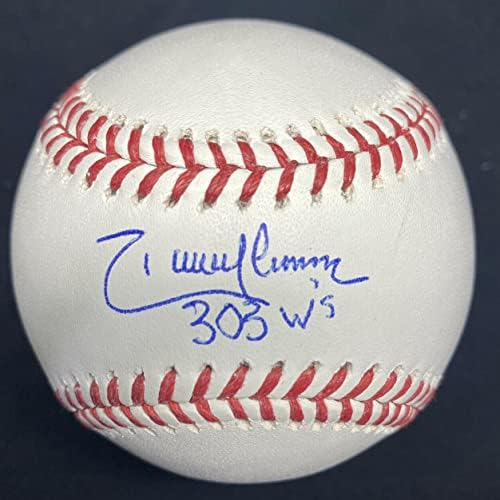 Свидетел бейзбол Ранди Джонсън 303 W с Автограф от JSA - Бейзболни топки С автографи