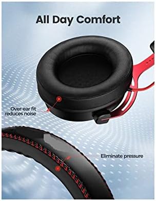 Безжична Детска Слушалки 2.4 G Съвместима за PS5/PS4/PC, Компютърни Слушалки с микрофон с шумопотискане USB за PC Gamer (Цвят: черен със синьо)