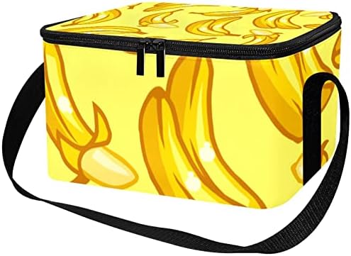 Чанта за обяд GUEROTKR за мъже, Изолиран Обяд-Бокс, Кутия за Обяд за Възрастен, Безшевни банан плодов жълто модел