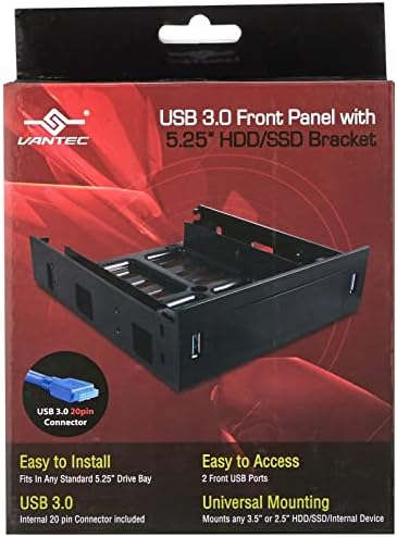 Преден панел Vantec USB 3.0 група за твърд диск /SSD 5,25 (HDA-502H)