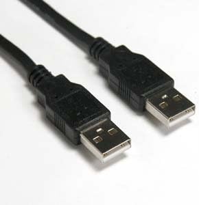 В КОМПЛЕКТ с 6-крак кабел A-Male-A-Male USB2.0 Черно, 10 бр.