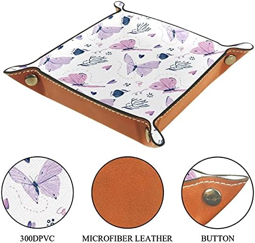 Тава За Тоалетка За Маса, Поднос За Съхранение Тоалетна Бачка, Тава За Баня От Смола, Тава За Баня, Ръчно Рисувани Пеперуди Акварел