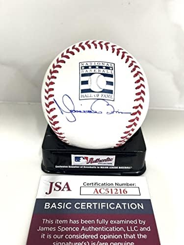 Мариано Ривера Собственоръчно подписан Сертификат Залата на славата бейзбол Ню Йорк Янкис JSA - Бейзболни топки с автографи