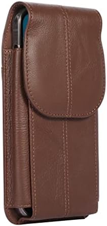 KFJBX Кожен Калъф с клипс за колана за телефона, Мъжки поясная чанта, чанта-кобур, колан за мобилен телефон (Цвят: E, размер: 6,7 инча)