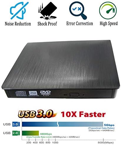 Преносим Външен DVD плейър CD ROM Valley Of The Sun, Оптично устройство, за 15,6-инчов слот на лаптоп Acer Nitro 5 7 AN515 Predator Helios 300 500 700 2019, многофункционално устройство за четене DVD-R/RW CD-R USB 3.0