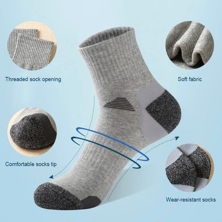 GPPZM 5 Двойки Пролетни Мъжки Чорапи, Трикотажни Спортни Чорапи За Фитнес на Открито Дишащи бързо съхнещи Чорапи За Бягане