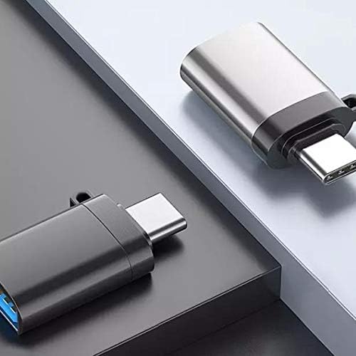 Кабел BoxWave, който е съвместим с планшетным КОМПЮТЪР Dell Latitude 5285 (12,3 инча) - устройство за смяна на USB порт-C A (комплект от 2 теми), преносим ключодържател USB Type-C USB OTG за таблетен КОМПЮТЪР Dell Latitude