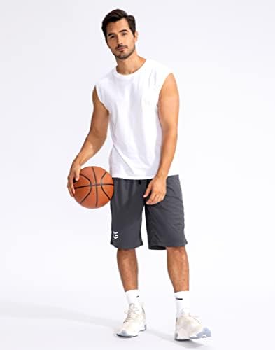 G Постепенно Мъжки Баскетбол къси Панталони с Джобове с цип, Леки, бързо съхнещи 11 Дълги Панталони за Мъжете, Спортна Зала