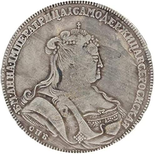 1736 Възпоменателна Сребърна Монета на Руската Императрица Сребърен Долар Чуждестранните Монети Антични Монети Старинни Колекция от Антични Сребро Копие за Домашния интериор на Офис
