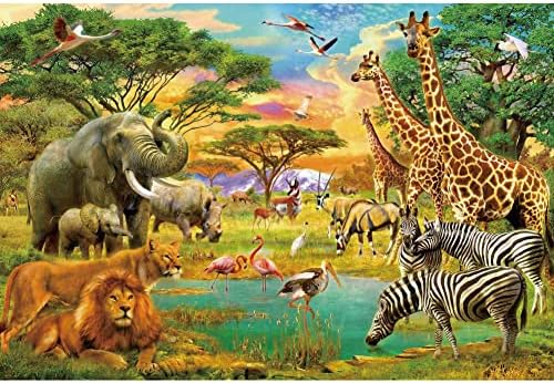 Yeele 15x10ft Safari Zoo Фон За Снимки на Животни Летни Тропически Джунгли Животни Фон За Снимки на Бебето Душ Деца Момчета Украса за Парти по случай рождения Ден на Банер Детски Портрет Подпори за фото студио