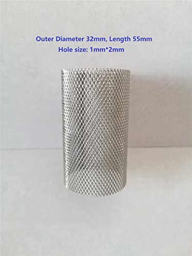 Размер Стрейнера филтър форми на корк окото на мрежата от неръждаема стомана различен (OD 32mm * L 55)