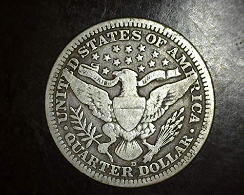 1916 D Barber Quarter (90% сребро) - Пълен панела и пълна дата - VG и по - добре- на Монетния двор на САЩ