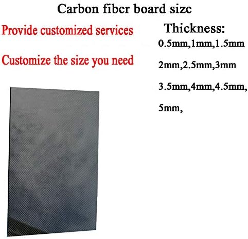 Гланцираната Повърхност Сплитка Лито Листови панели от въглеродни влакна XMRISE 3K, 500 mm x 250 mm x 3 mm