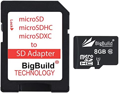 Технология BigBuild 8 GB ултра-бързо карта microSDHC памет 80 MB/vs/с за мобилен телефон Xiaomi Poco C3, C31, X2, X3/X3 Pro/X3