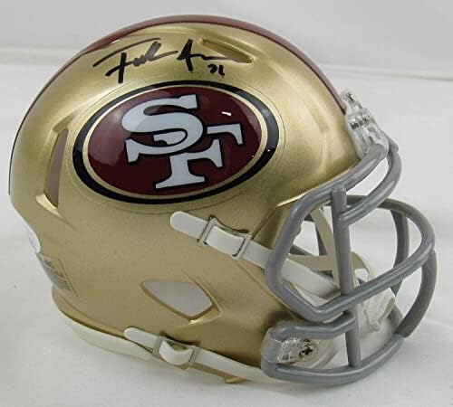 Франк Планини Подписа Автограф На мини-Каската Riddell 49ers Свидетел JSA - Мини-Каски NFL с Автограф