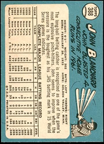 1965 Topps 388 Джон Бланшар Ню Йорк Янкис (бейзболна картичка) NM / MT Янкис