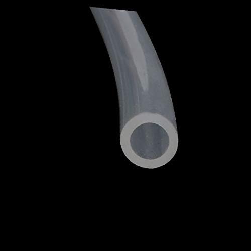 X-DREE Тръба от силиконова гума, устойчива на високи температури, 6 mm x 9 mm, Маркуч, прозрачна тръба с дължина 2 метра (Tubo de manguera de tubo de caucho de silicona resistente a altas de temperaturas 6 mm x 9 mm