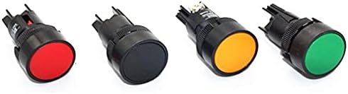 AXTI 22 мм самостоятелно блокиране на бутон превключвател XB2-EH135 EH145 EH155 Бутон превключвател на захранването Бутон превключвател (Цвят: жълт напрежение: 1NO1NC) (Цвят: жълт размер: 1NO1NC)