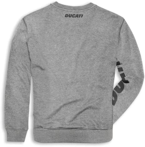 Пуловер с графичен логото на Ducati, Hoody с кръгло деколте