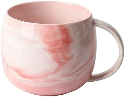 GPPZM Порцеланова Кафеена Чаша е от естествен Мрамор, чаши за чай с Мляко и Розова Керамика Чаша за Закуска Сватбен подарък (Цвят: A, размер: One size)
