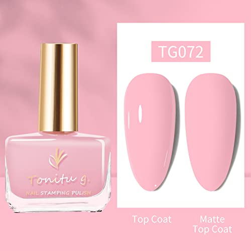 Лак за нокти TONITU G · 8 мл - 6 цвята, устойчиви, быстросохнущий, комплект лакове За нокти, Популярен с Ярък Дизайн на ноктите, Обикновена блестящи цветове? (TG068)