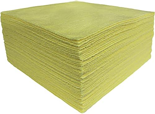 Почистващи кърпи от микрофибър Detailer's Preference, без ръбове – Обемни автомобили чаршафи за пране и сушене (300 ГОРИВО, 12 x 12 см, жълти, 50 опаковки)
