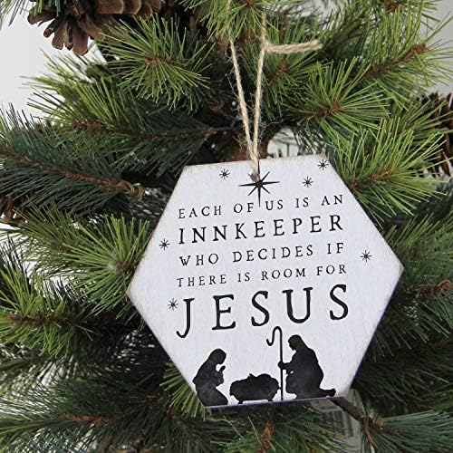 Казано по-просто, INC. Ние все решаваме, има ли място за Исус - 4,5 х 6,88 в Дървена Декориране за Коледно ORH1135