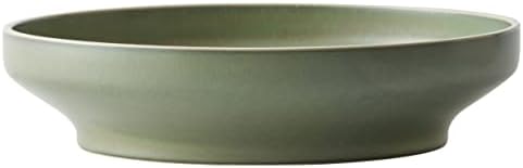 Дълбокото кръгло блюдо Luzerne на министерството на отбраната - С Опушен босилек (4, D10,25 инча X H2,5 инча)