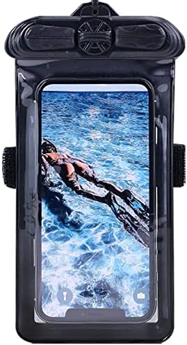 Калъф за телефон Vaxson Черно, Съвместим с водоустойчив калъф Sharp AQUOS sense6 Sense 6 SH-M19 Dry Bag [Без защитно фолио за екрана]