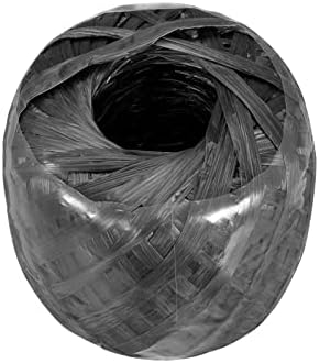 Въже от полиестер и найлон Rebower [за опаковане в домакински комплект със собствените си ръце]-100 м / 328 фута / 1 ролка Пластмаса, черен