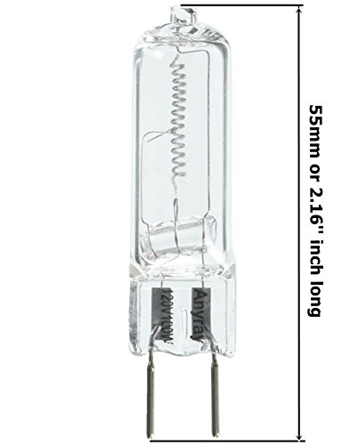 Anyray A1710Y (20)-Комплект от халогенни лампи G8 мощност 100 W, тип на T4 JCD, 120, 100 W