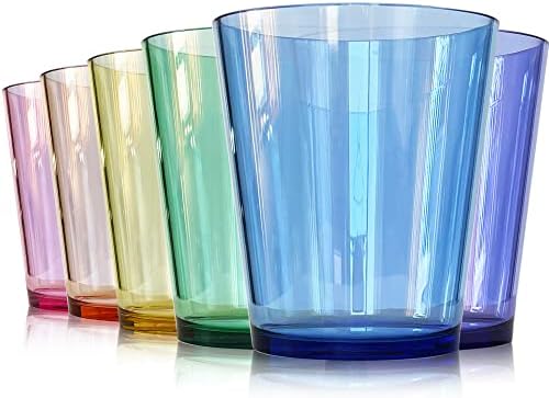 SCANDINOVIA - Нечупливи чаши премиум-клас с капацитет от 20 грама - Комплект от 6 чаши пластмасови от Тритана - Са идеални за подаръци - Не съдържат BPA - Могат да се мият в миял