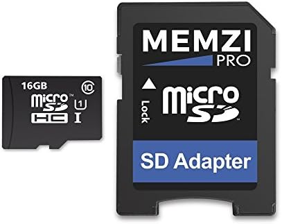 MEMZI PRO 16 GB Class 10 90 MB/s. Карта памет Micro SDHC карта с адаптер за SD за мобилни телефони на Sony Xperia E серия или M.