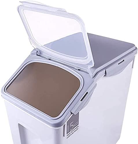 Контейнер за съхранение на храна SoGuDio 2 елемента 15 кг Фланец на Резервоара За Съхранение на Ориз Контейнер За съхранение на зърнени храни Кутия за съхранение на Зърно с Кухненски Кутия за съхранение и организация
